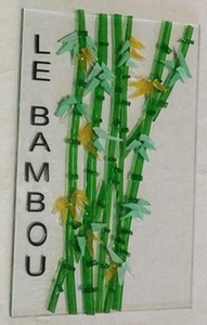 Plaque maison bambou