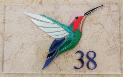 Plaque maison colibri