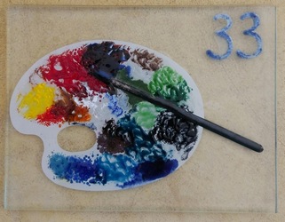 Plaque maison palette de peintre